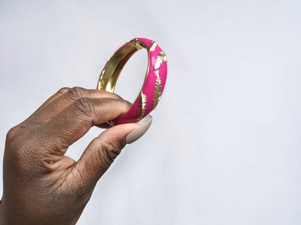 BRACELET JONC ÉMAIL ROSE