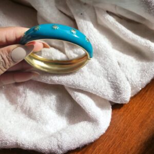 BRACELET JONC ÉMAIL TURQUOISE