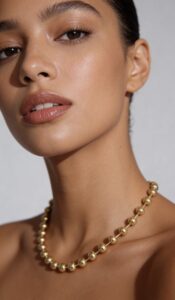Collier boule doré