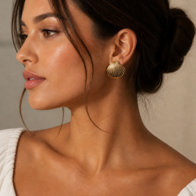 Boucles Coquillage Dorées