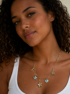 collier charm Éclat Fleuri