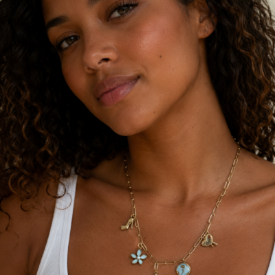 collier charm Éclat Fleuri